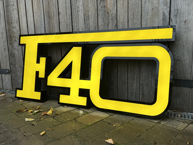 1990s Ferrari F40 official dealership illuminated sign