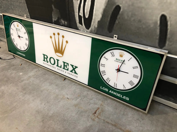 1990s Rolex HUGE official dealer illuminated sign