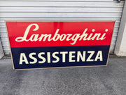 1990s Lamborghini Assistenza official dealership vintage illuminated sign