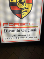 2000s Porsche official dealership Illuminated Ricambi Originali Sign