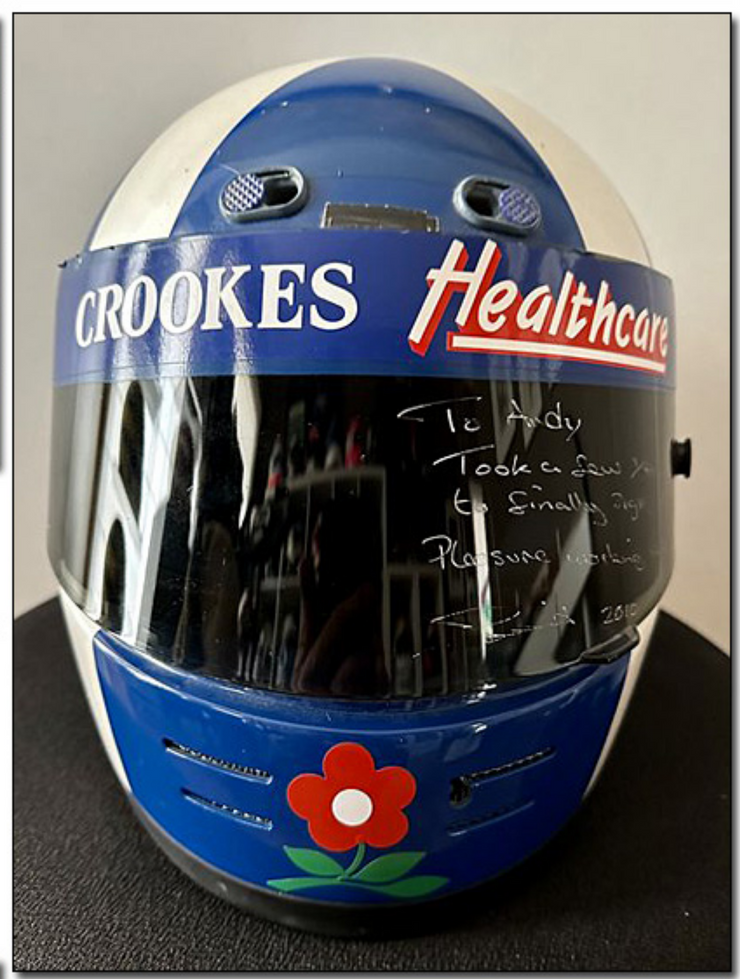 1992 David Coulthard race used helmet