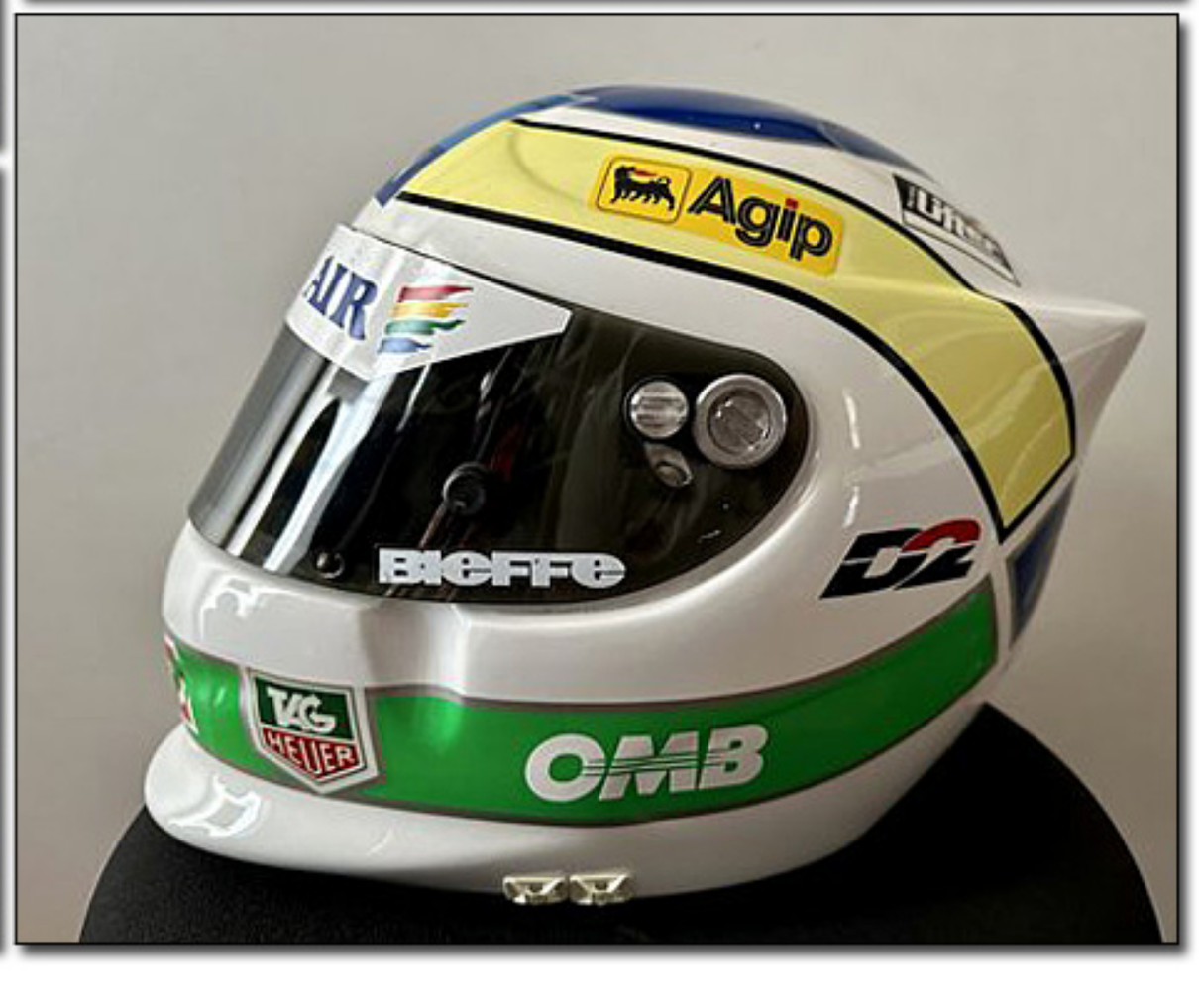 1999 Giancarlo Fisichella race used helmet – Formula 1 Memorabilia