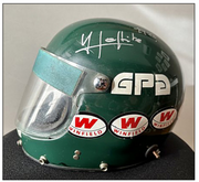 1977 Jacques Laffite race used helmet signed