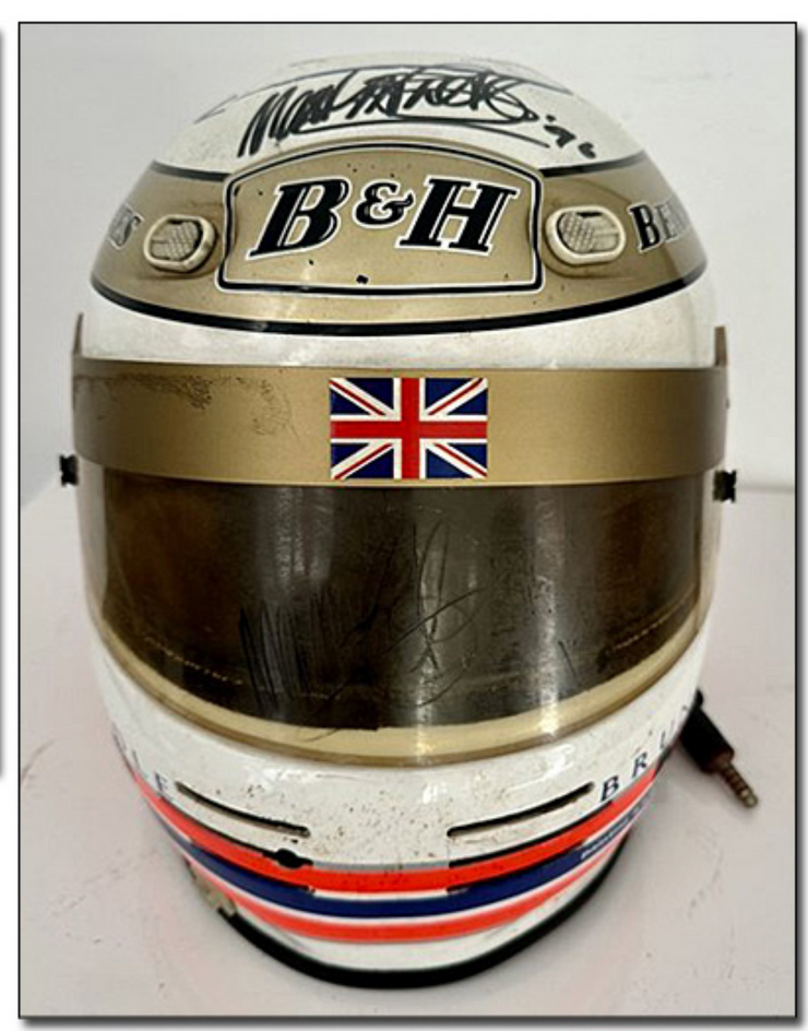 1996 Martin Brundle race used Bell Helmet