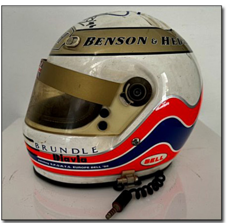 1996 Martin Brundle race used Bell Helmet