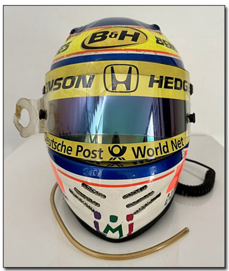 2001 Jarno Trulli race used helmet