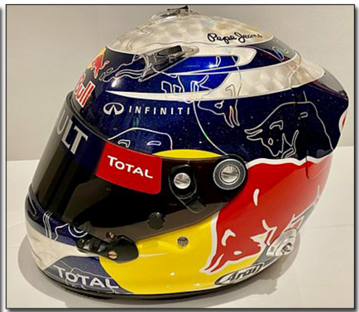 2011 Sebastian Vettel race used helmet