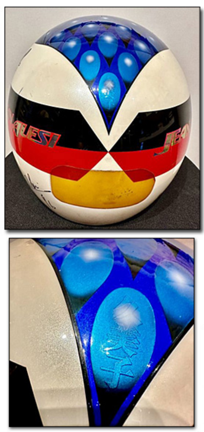 1996 Jean Alesi race used Shoei Podium helmet