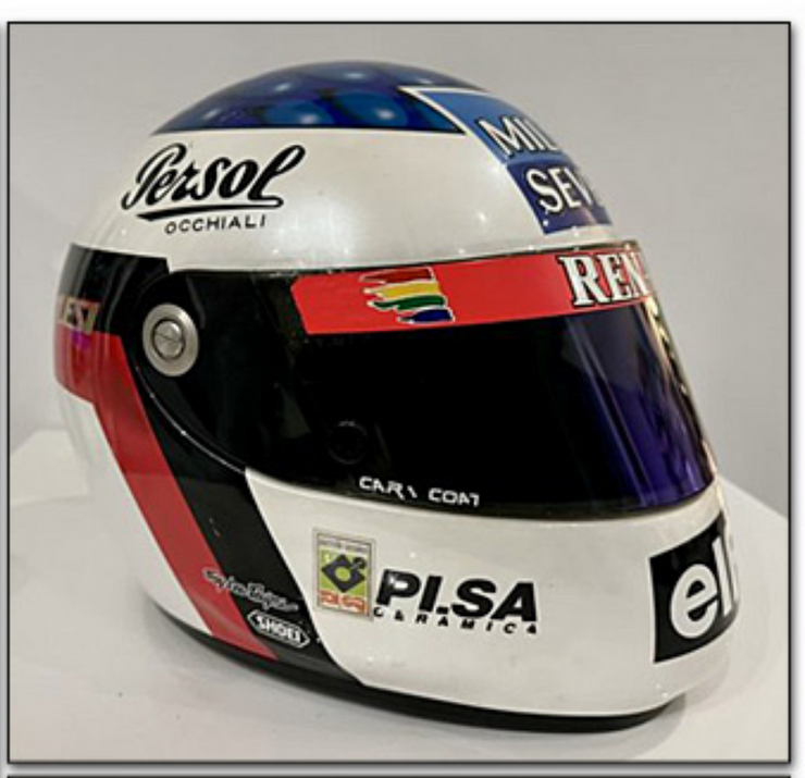 1996 Jean Alesi race used Shoei Podium helmet