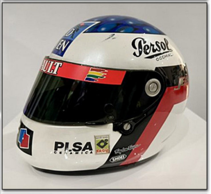 1996 Jean Alesi race used Shoei Podium helmet
