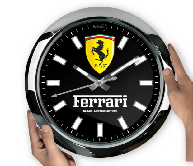 Ferrari wall clock Black Edition