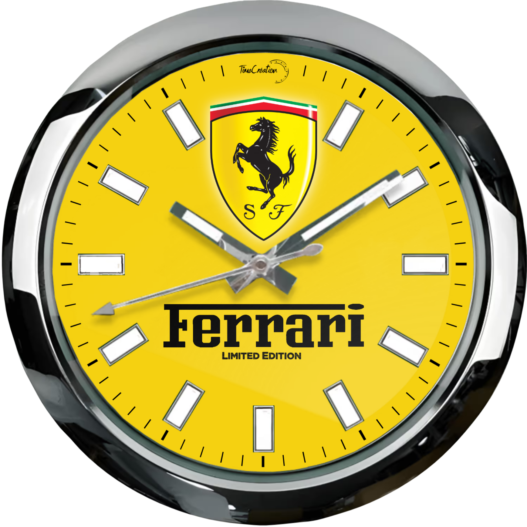 Ferrari wall clock Yellow Edition – Formula 1 Memorabilia