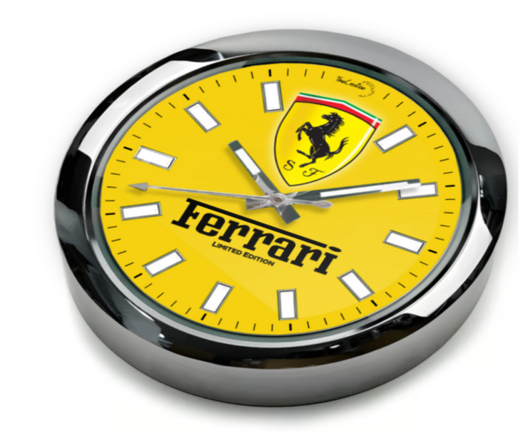 Ferrari wall clock Yellow Edition