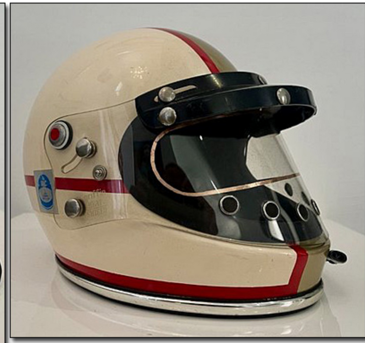 1974 Mike Hailwood race used helmet