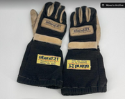 1987 Ayrton Senna Stand 21 race used gloves signed