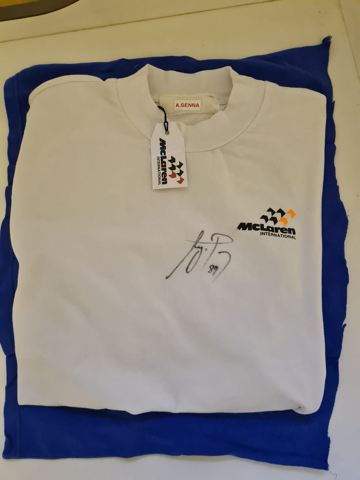 1989 Ayrton Senna personal McLaren shirt signed