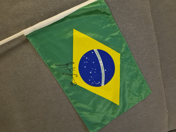 1993 Ayrton Senna flag Monaco Grand Prix signed