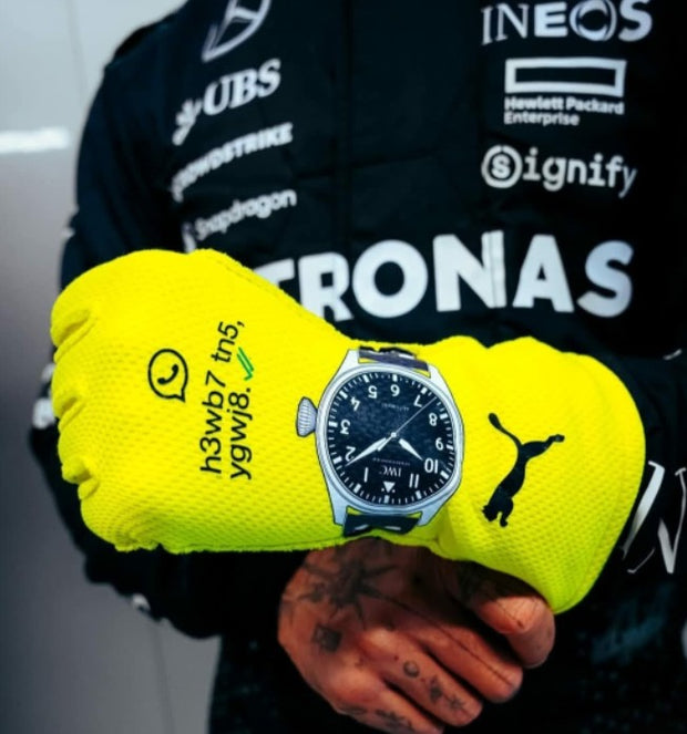 2023 Lewis Hamilton last race with Petronas gloves