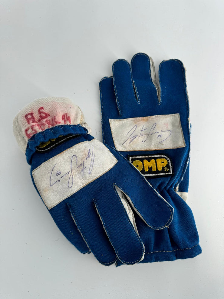 1994 Ayrton Senna Estoril shoes and gloves signed