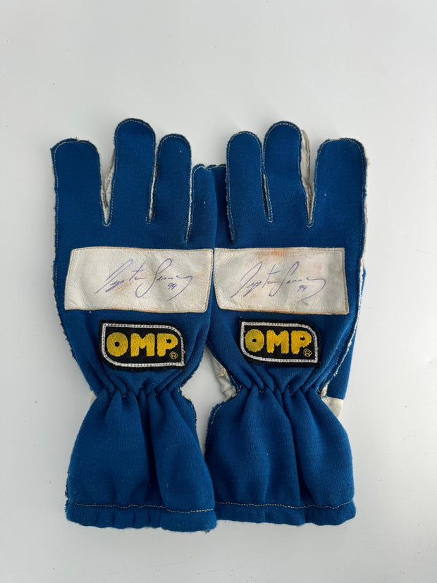 1994 Ayrton Senna Estoril shoes and gloves signed