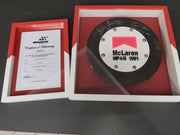 1991 Ayrton Senna McLaren MP4/6 Brake disk signed