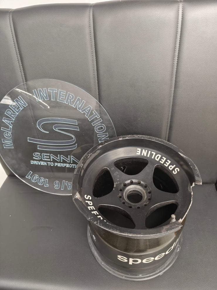 1991 Ayrton Senna rim table of the Mclaren MP4 / 6 signed