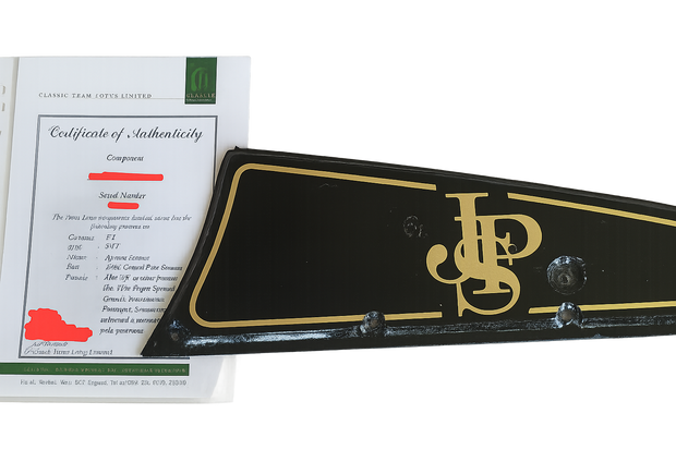 1985 Ayrton Senna Lotus 97T front end plate
