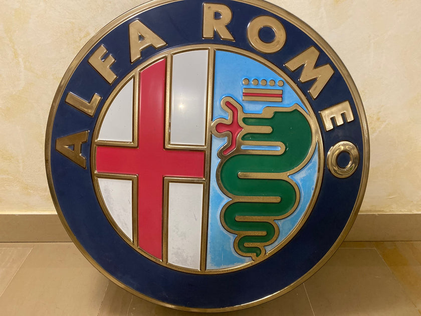 1970s Alfa Romeo Official Dealer Neon Illuminated Sign Formula 1