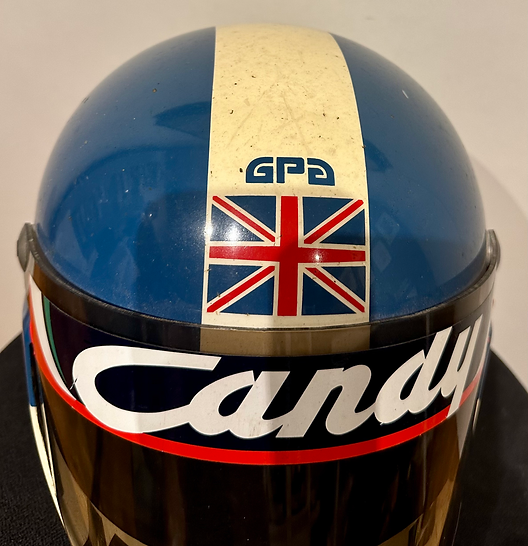 1983 DEREK WARWICK Original Race-Worn Helmet GPA SJ Model – Formula 1 Memorabilia 1983 DEREK WARWICK Original Race-Worn Helmet GPA SJ Model – Formula 1 Memorabilia