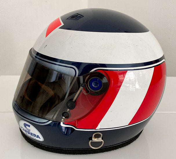 1987 GERHARD BERGER Original Ferrari Formula One Helmet, British Grand Prix, Silverstone Bell XFM-1, race-used