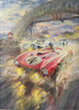 ALFREDO DELAMARIA “LE MANS 1954 – FERRARI 375 PLUS – JOSÉ FROILÁN GONZÁLEZ (WINNER)” Original Oil on Canvas