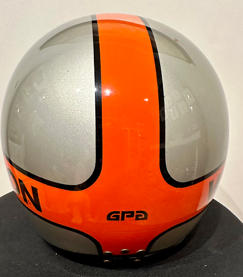 1980 motorcycle helmet JOHN WATSON Original Race-Worn GPA SJ – Formula 1 Memorabilia SHAPE:ROUND Overnight Weekend bag BILTWELL Gringo S Helmet