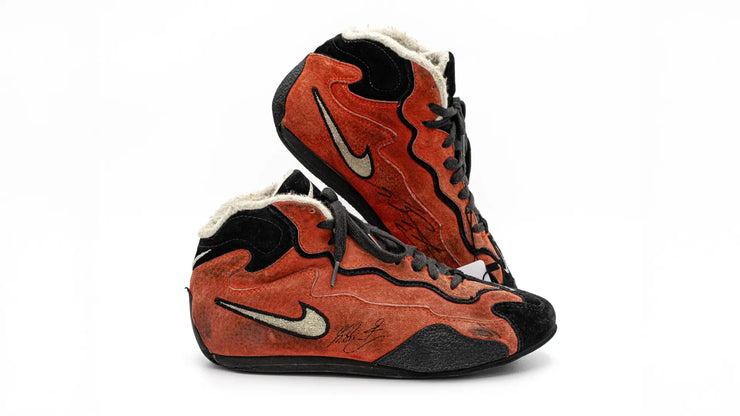 1997 Michael Schumacher Scuderia Ferrari Formula 1 Signed Nike Racing Boots