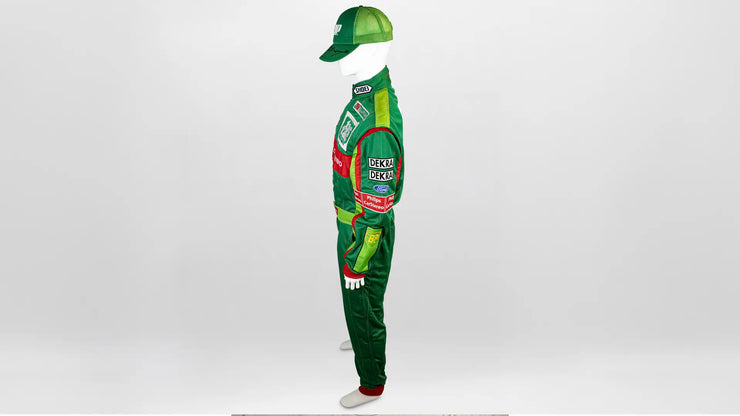1991 Michael Schumacher Jordan Grand Prix Racing Formula 1 Stand 21 Replica Racing Suit and Cap