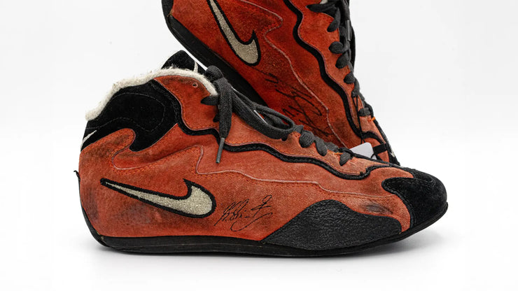 1997 Michael Schumacher Scuderia Ferrari Formula 1 Signed Nike Racing Boots