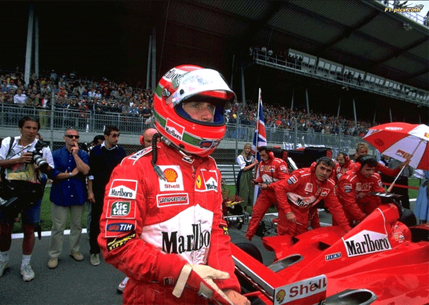 1999 Eddie Irvine race used helmet signed