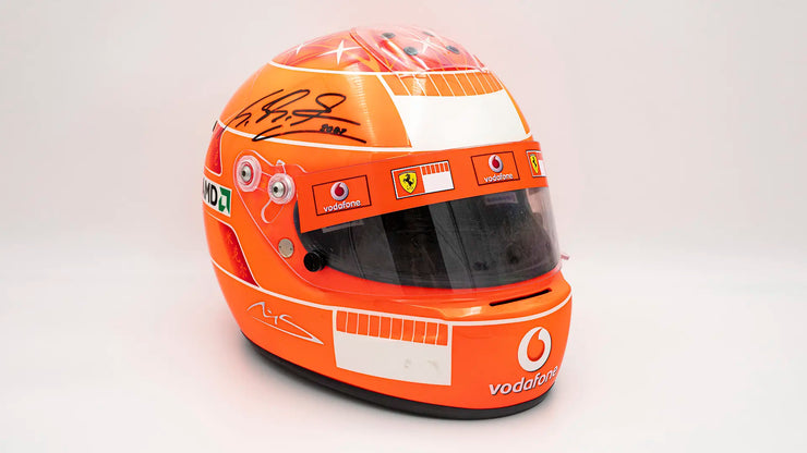 2007 Michael Schumacher Scuderia Ferrari Schuberth Signed Q2 Kart Helmet