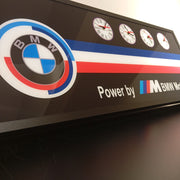 BMW large illuminated sign and clocks