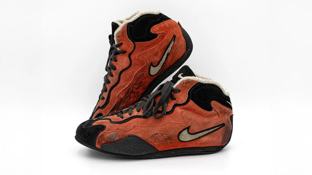 1997 Michael Schumacher Scuderia Ferrari Formula 1 Signed Nike Racing Boots