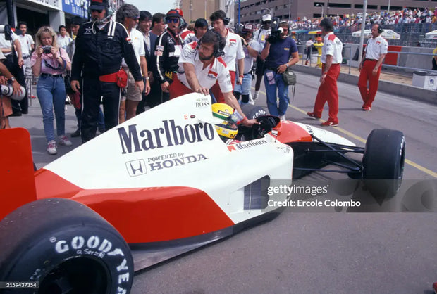 1991 Ayrton Senna McLaren MP6/4 steering wheel signed