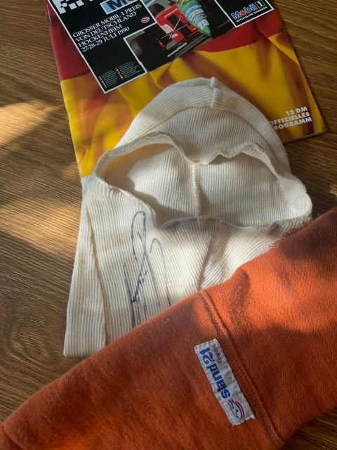 1984 Ayrton Senna Stand 21 used gloves signed