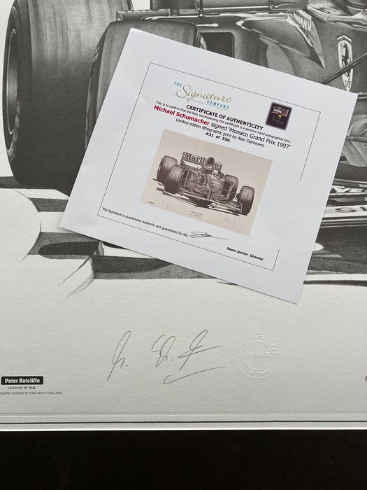 Ancienne Carte Autographe Michael Schumacher – Rare – Collection F1