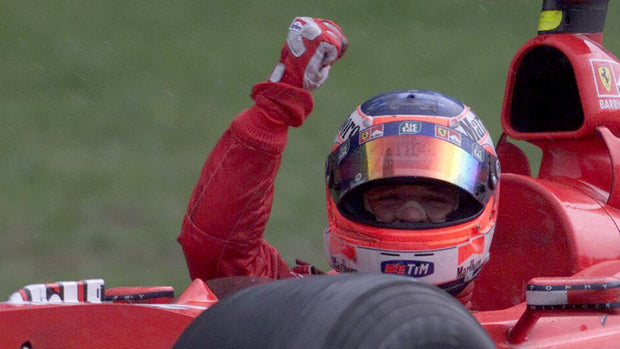 2000 Rubens Barrichello Arai race used visor Hockenheim GP - Formula 1 Memorabilia