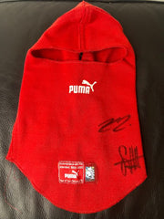 2018 Ferrari Puma balaclava signed by Vettel and Raikkonen
