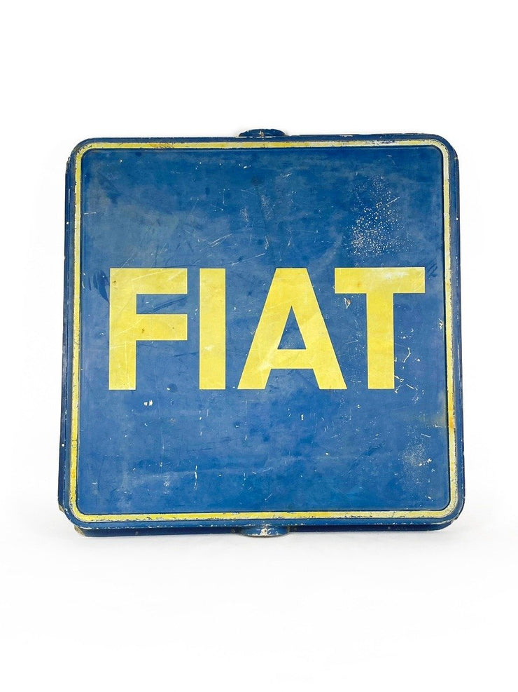 1960s FIAT official dealership dual side sign