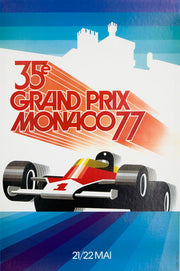 1977 Monaco GP original official poster - Formula 1 Memorabilia