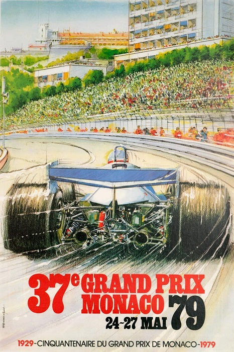 1979 Monaco GP original official poster - Formula 1 Memorabilia