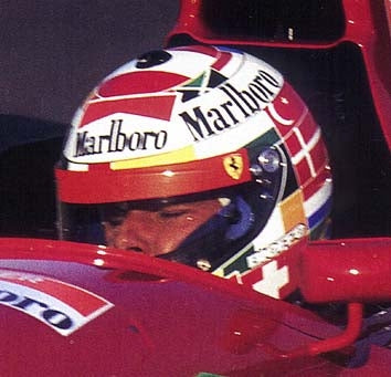 1995 Gerhard Berger replica Helmet signed - Formula 1 Memorabilia