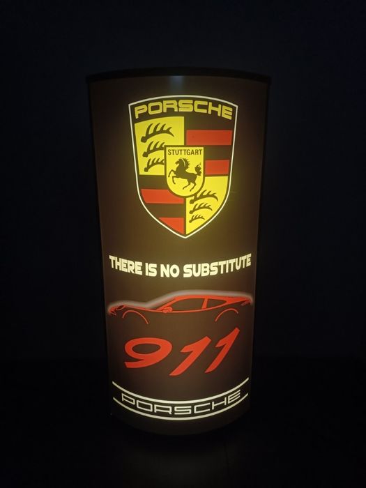 2000s Porsche dealership illuminated sign "Porsche 911, there is no substitute"