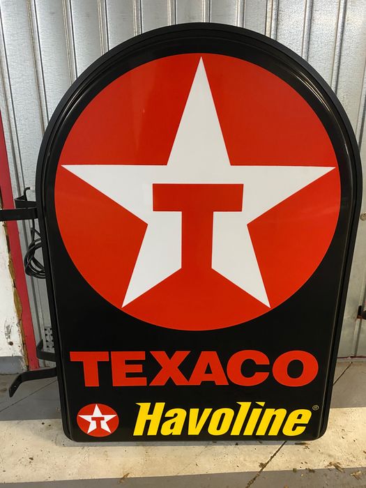 2004 Texaco official dealer double side illuminated vintage sign